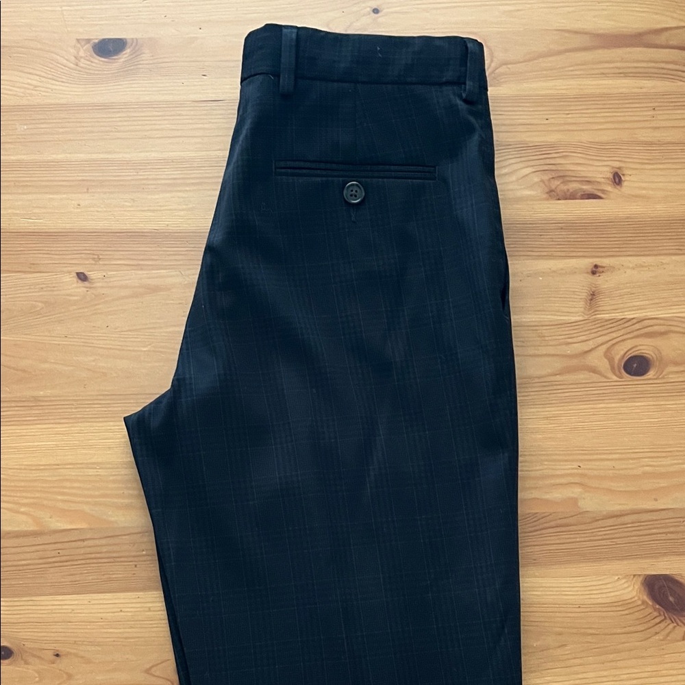 Ralph Lauren Boys Black Plaid Formal Dress Pants
